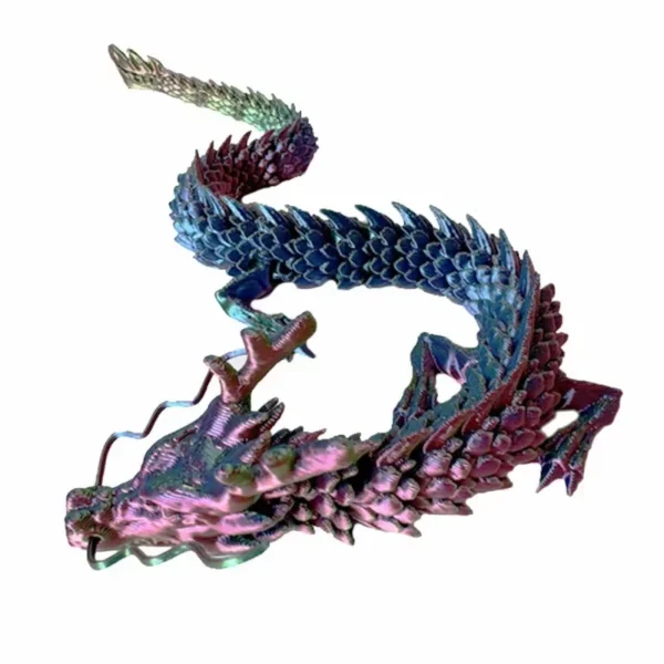 30cm 3D Printed Conjoined Dragon – Flexible Articulated Dragon Ornament