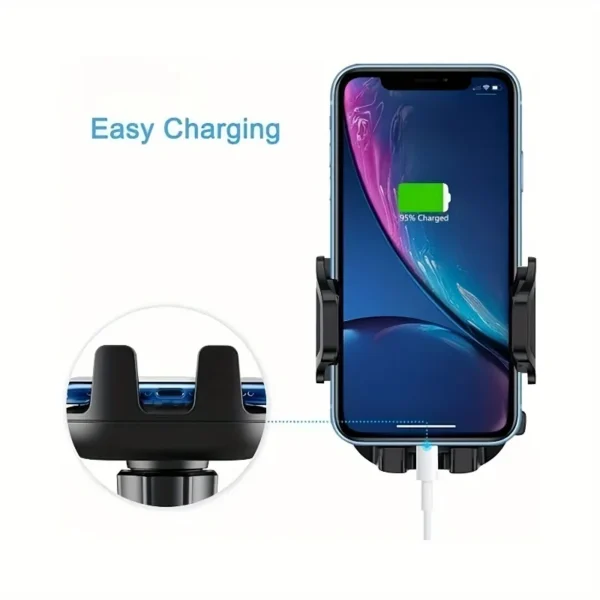 2-in-1 Car Phone Mount | Long-Arm Suction Cup Holder | Air Vent Clip Mount | Hands-Free Phone Stand | Universal Car Phone Holder for Smartphones