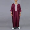 S56e89ddc946544398bf0f77f06fd352fF.webp Muslim Men Long Robe Jubba Thobe Embroidery Abaya Saudi Prayer Dishdasha Ramadan Dubai Islamic Abayas Gown 2025 Morocco Kaftan