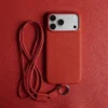 Premium Crossbody Lanyard Real Leather Case for IPhone 17 Pro Max 18PRO 16 15 14 Business Cowhide Back Cover Magnetic Shockproof