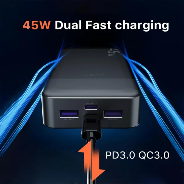 JUOVI 45W 20000mAh Power Bank – Fast Charging Portable Charger for iPhone & Samsung