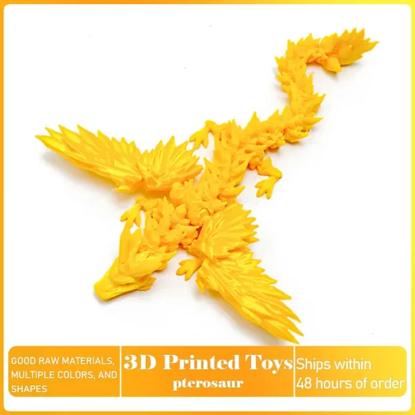 S5addeece0e1d46ff9426e8c9f7acb762x.webp 3D Printed Dragon Toy with Movable Wings – Flexible Articulated Dragon