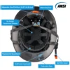 ANSI Full Brim Safety Helmet with Goggles Reflective Stickers HDPE Lightweight Sunshade Breathable Vented Construction Hard Hat