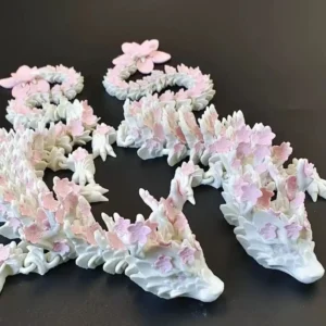 S614ab00d21e641cf860a7144f359f7a4r.webp 3D Printed Sakura Dragon Toy – Flexible Articulated Dragon with Moving Joints