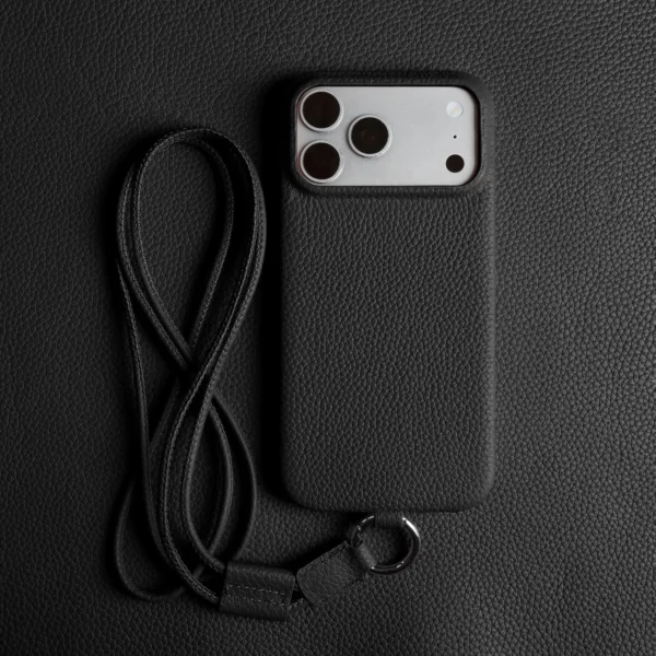 Premium Crossbody Lanyard Real Leather Case for IPhone 17 Pro Max 18PRO 16 15 14 Business Cowhide Back Cover Magnetic Shockproof