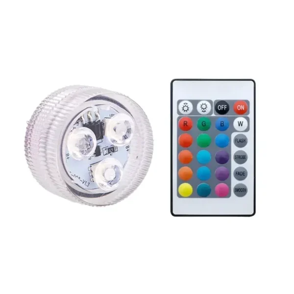 16 Colour LED Underwater Lights with Remote – Battery Operated RGB Party Lights
