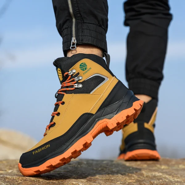 High-Top Safety Boots Men Indestructible Steel Toe Work Boots Anti-Smash Puncture-Proof Safety Shoes Men Work Shoes