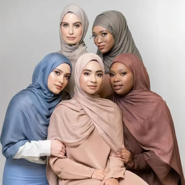 70*180CM Modal Hijab Modal Double Needle Wide Band Hijab Scarf, Soft Muslim Head Wrap Shawl for Women -Breathable Stretchy Cover