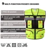 Multi Functional Work Vest Breathable Construction Worker Working Clothes Hi Vis Vest Workwear for Men Women