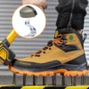 High-Top Safety Boots Men Indestructible Steel Toe Work Boots Anti-Smash Puncture-Proof Safety Shoes Men Work Shoes