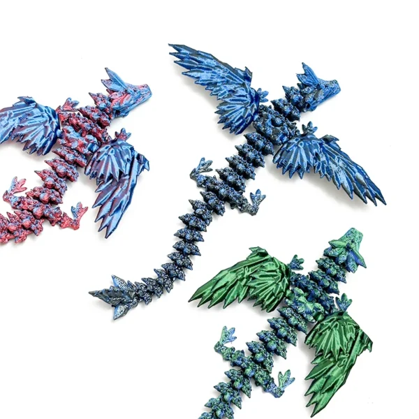 S82650a9cb87d4edd8864da7863032183I.webp 3D Printed Dragon Toy with Movable Wings – Flexible Articulated Dragon