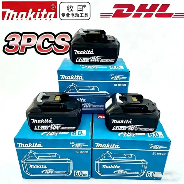 S8fd339dd938d4424bad1873acedce947g.webp Makita 18V High‑Capacity 6.0Ah Lithium‑ion Battery Fit BL1860B BL1850B BL1840 BL1830 BL1815 Cordless Power Drill Battery Pack