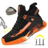 High Top Men's Shoes Steel Toe Work Shoes Men Anti-puncture Safety Shoes Woman Work Safety Boots Man Indestructible Men Boots