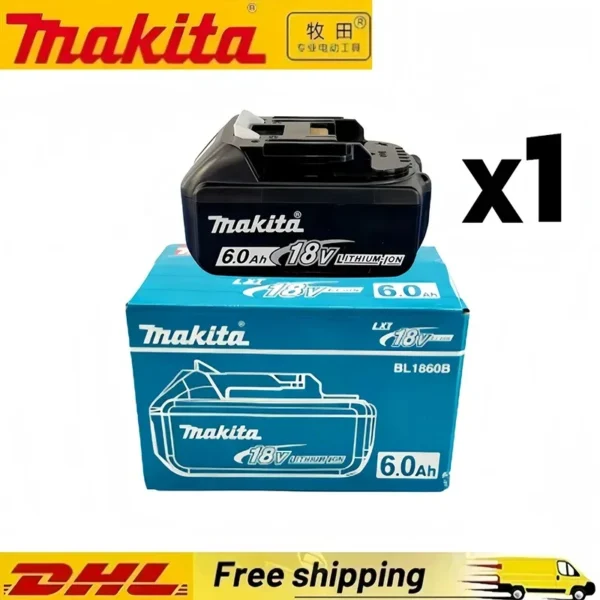 S9234e28e1d6844309db141015d3f72f9b.webp Makita 18V High‑Capacity 6.0Ah Lithium‑ion Battery Fit BL1860B BL1850B BL1840 BL1830 BL1815 Cordless Power Drill Battery Pack