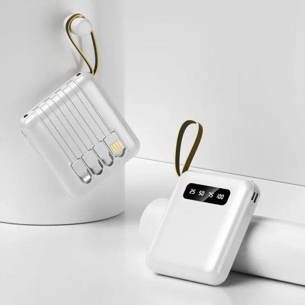 S9494ceea81db4238a1b6b5366677bc30r.webp 20000mAh Mini Power Bank Fast Charge Portable External Battery Charger Powerbank with 4 Cables for iPhone Samsung Huawei Xiaomi