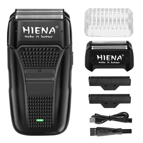 S951cd7baeb2e4704b86a3e7b6955e78bd.webp HIENA Shaving Machine Men Electric Shaver Hair Clipper Rechargeable Metal Housing Pro Electric Shaver for Men Electric Home