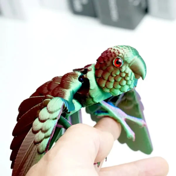 S97bcf80d1dc24da58267a3c8f980323cw.webp 3D Printed Parrot Toy – Flexible Articulated Bird with Moveable Joints