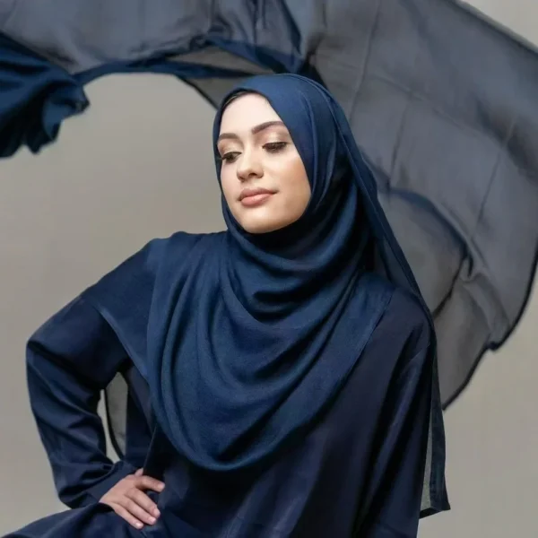 70*180CM Modal Hijab Modal Double Needle Wide Band Hijab Scarf, Soft Muslim Head Wrap Shawl for Women -Breathable Stretchy Cover