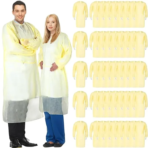 S9e947b1fff574613a3fef537c18ec82dy.webp 10 piece set of disposable isolation clothing, PPE protective clothing, elastic cuffs, industrial/daily dust and dirt prevention