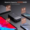JUOVI 45W 20000mAh Power Bank – Fast Charging Portable Charger for iPhone & Samsung