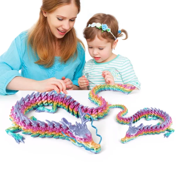 Sb09379171a714022bb5c068acddf829dy.webp 2Pcs 3D Printed Dragon Toys – Flexible Multi-Joint Articulated Figures