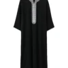 Sb0da49991b9c48a29d19ca8aaec8af33L.webp Muslim Men Long Robe Jubba Thobe Embroidery Abaya Saudi Prayer Dishdasha Ramadan Dubai Islamic Abayas Gown 2025 Morocco Kaftan