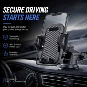 Sb141f4432d5c45e59ff4b86bb295705bs.webp 2-in-1 Car Phone Mount | Long-Arm Suction Cup Holder | Air Vent Clip Mount | Hands-Free Phone Stand | Universal Car Phone Holder for Smartphones