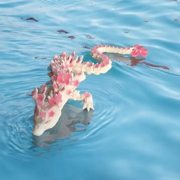 3D Printed Sakura Dragon Toy – Flexible Articulated Dragon with Moving Joints