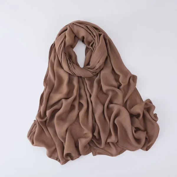 70*180CM Modal Hijab Modal Double Needle Wide Band Hijab Scarf, Soft Muslim Head Wrap Shawl for Women -Breathable Stretchy Cover