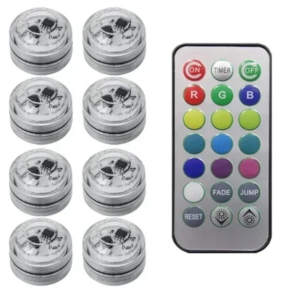Wireless Adhesive LED Car Interior Ambient Light Remote Control Decor Auto Roof Foot Atmosphere Lamp Bicycle Tail Light
