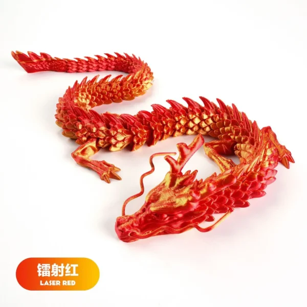 30cm 3D Printed Conjoined Dragon – Flexible Articulated Dragon Ornament