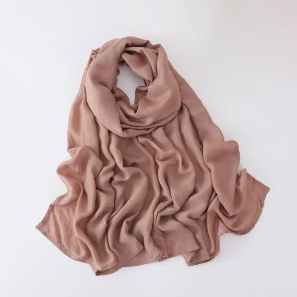70*180CM Modal Hijab Modal Double Needle Wide Band Hijab Scarf, Soft Muslim Head Wrap Shawl for Women -Breathable Stretchy Cover