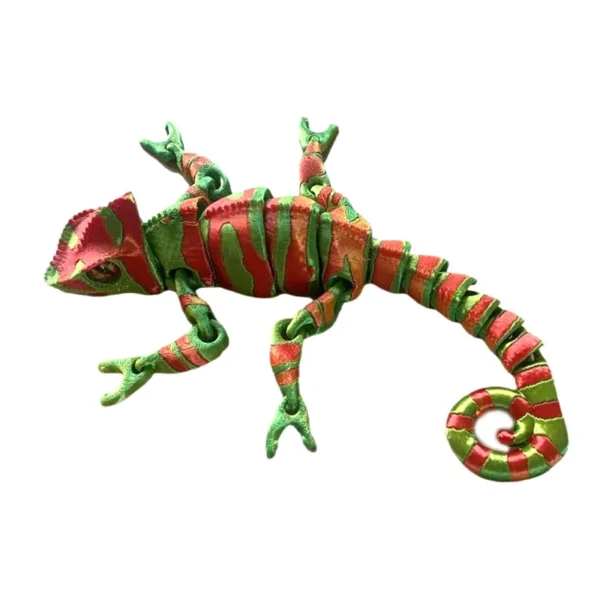 Sc5cef28f659b433a8898889c36b58721r.webp 3D Printed Chameleon Dragon Toy – Flexible Multi-Joint Articulated Figure