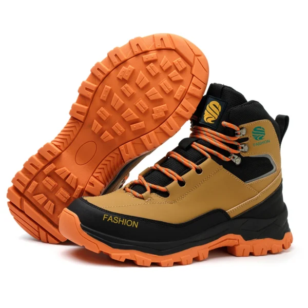 High-Top Safety Boots Men Indestructible Steel Toe Work Boots Anti-Smash Puncture-Proof Safety Shoes Men Work Shoes