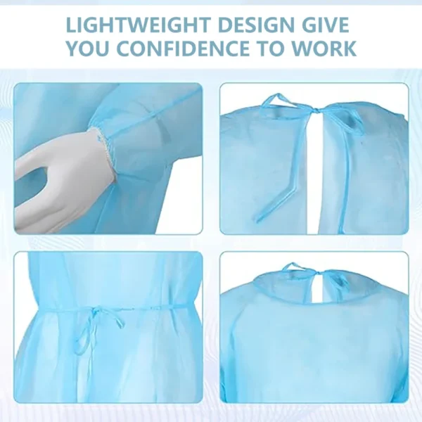 Sc8306854993c4116a16c28501c674c9fr.webp 10 piece set of disposable isolation clothing, PPE protective clothing, elastic cuffs, industrial/daily dust and dirt prevention
