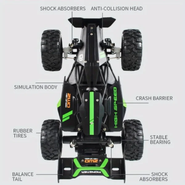 15KM/H RC Racing Car 1:18 – 2.4GHz Remote Control Drift Car for Kids