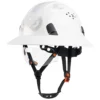 ANSI Full Brim Safety Helmet with Goggles Reflective Stickers HDPE Lightweight Sunshade Breathable Vented Construction Hard Hat