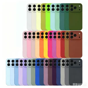 Original Square Liquid Silicone Phone Case for iPhone 17 16 15 14 13 12 Pro MaxLuxury Camera Protective Cover