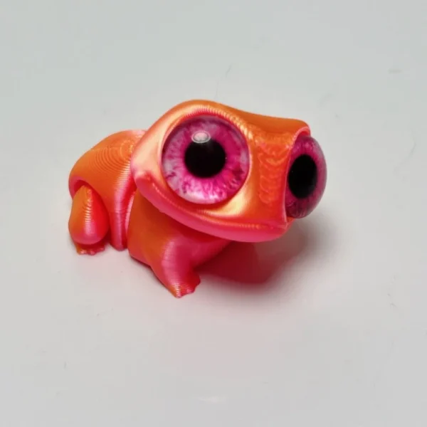 3D Printed Frog Toy with Big Eyes – Cute Cartoon Figurine