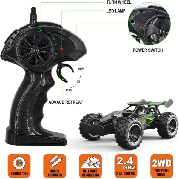 15KM/H RC Racing Car 1:18 – 2.4GHz Remote Control Drift Car for Kids