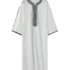 Sd9321c9c0d2d4e16a1898ef0d77354b3s.webp Muslim Men Long Robe Jubba Thobe Embroidery Abaya Saudi Prayer Dishdasha Ramadan Dubai Islamic Abayas Gown 2025 Morocco Kaftan