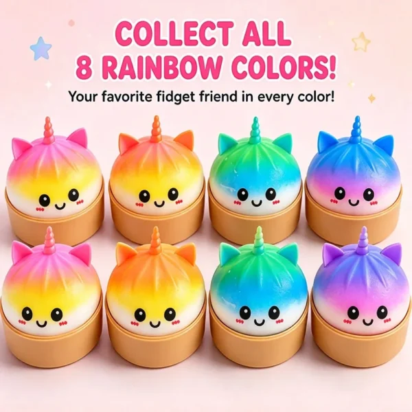 Purple Unicorn Squishy Toy – Giant Kawaii Bao Bun Stress Relief Fidget