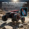 1:14 4WD RC Off-Road Truck – 65KM/H High-Speed Waterproof Remote Control Car with LED Lights