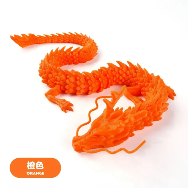30cm 3D Printed Conjoined Dragon – Flexible Articulated Dragon Ornament