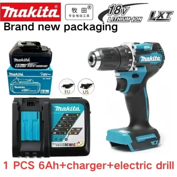 Se370fe4b784c4255963d006fe52cddb9z.webp Makita 18V High‑Capacity 6.0Ah Lithium‑ion Battery Fit BL1860B BL1850B BL1840 BL1830 BL1815 Cordless Power Drill Battery Pack