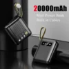 Se9a2efb123514f7da1a0f69249f2f155c.webp 20000mAh Mini Power Bank Fast Charge Portable External Battery Charger Powerbank with 4 Cables for iPhone Samsung Huawei Xiaomi