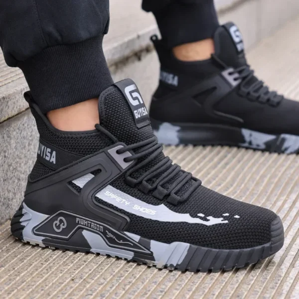 High Top Men's Shoes Steel Toe Work Shoes Men Anti-puncture Safety Shoes Woman Work Safety Boots Man Indestructible Men Boots