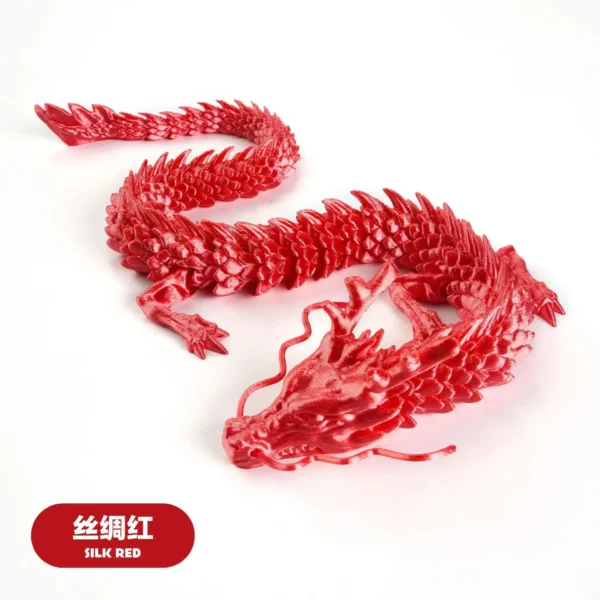 30cm 3D Printed Conjoined Dragon – Flexible Articulated Dragon Ornament