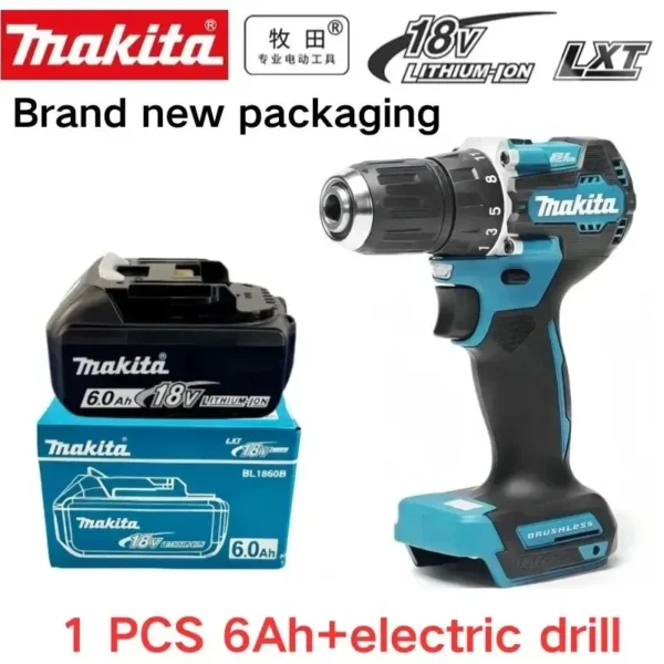Sf92d441bbaef4fedafdeb88495fdcdd87.webp Makita 18V High‑Capacity 6.0Ah Lithium‑ion Battery Fit BL1860B BL1850B BL1840 BL1830 BL1815 Cordless Power Drill Battery Pack