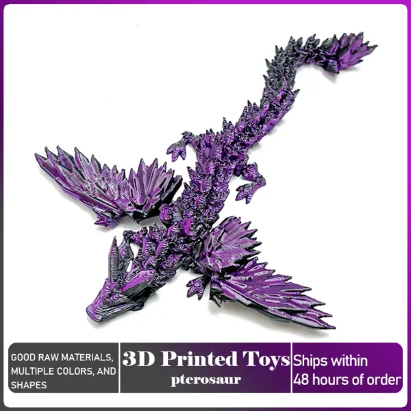 Sfc521732ee764af397486186311bba1fZ.webp 3D Printed Dragon Toy with Movable Wings – Flexible Articulated Dragon